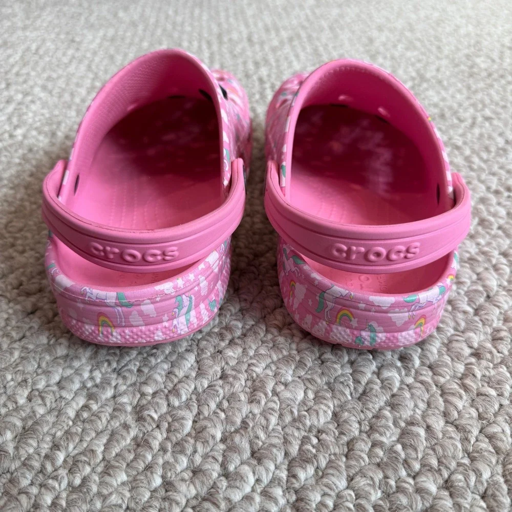 CROCS Kids Pink Printed Clog with Charms